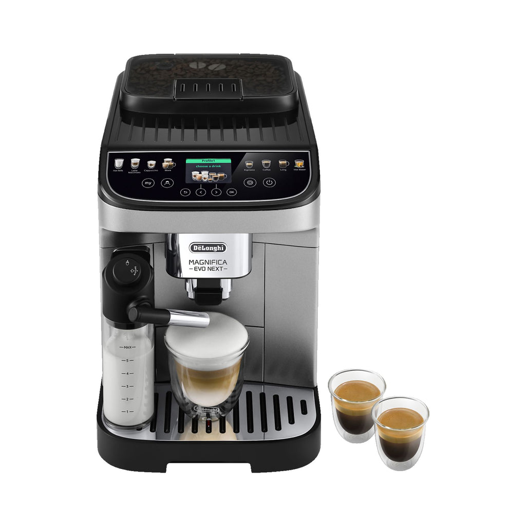 DELONGHI Magnifica Evo Next ECAM310.80.SB - 13 Rezepte, 3 Benutzerprofile, einfache Bedienung, Kaffeevollautomat Silber/Schwarz